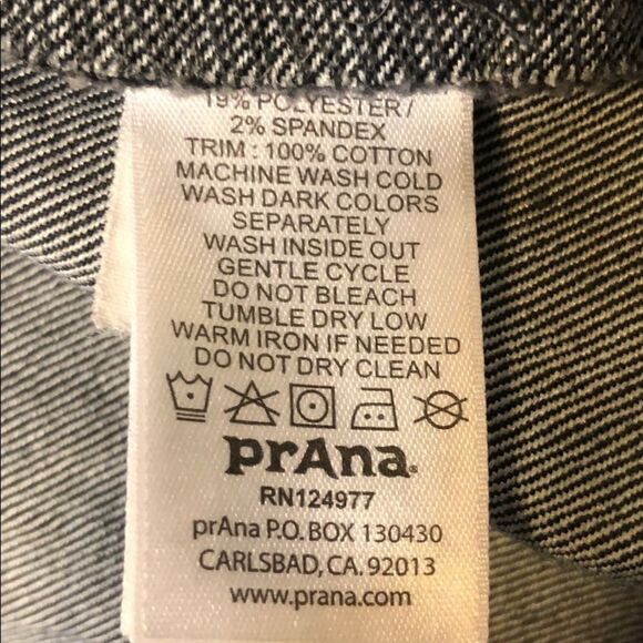 Prana full zip denim jacket XS (2038) - Picture 8 of 8